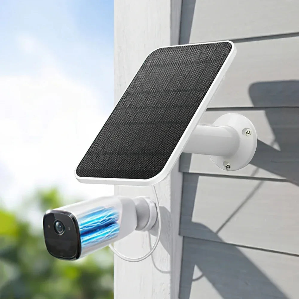 Panneaux Solaires Muraux de 4W avec Cable d'Alimentation de 9,8 Pieds, Montage Mural pour Walald Fycam 2/2 Pro/2C/2C Pro/E