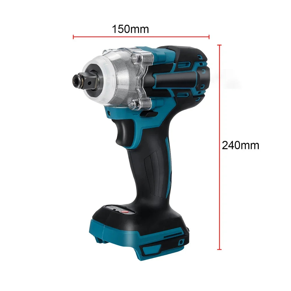 Cl¹È ½Ç chocs ¹Èlectrique sans fil, tournevis sans balais, outils ¹Èlectriques, compatible avec la batterie 18V, 520N.m, 1/2 pouces
