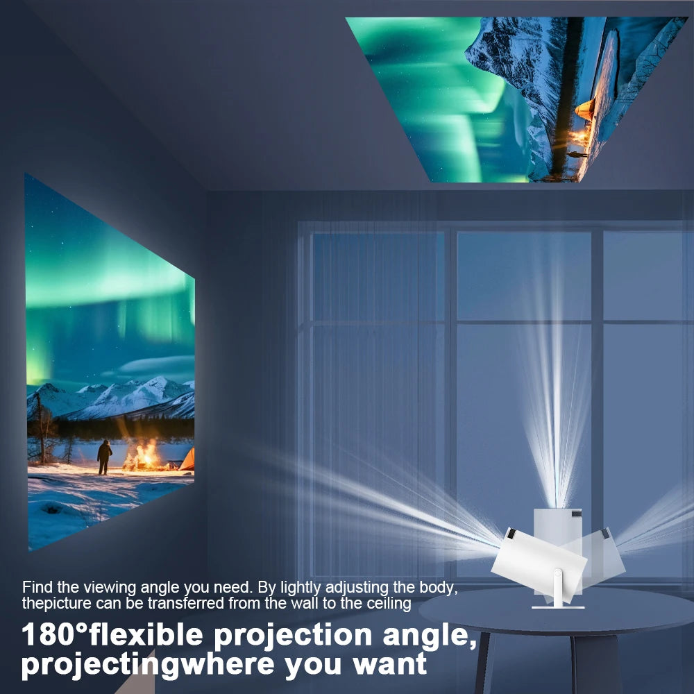 Projecteur pour Home Cin¨¦ma en Plein Air, HY300 Pro, 4K, Android 11, Touriste, Wifi 6, 260ANSI, Allwinner H713 BTpig, 1080P, 1280*720P