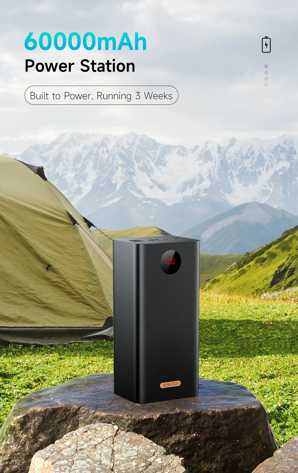 batterie externe Portable PEA60, 60000mAh, 22.5W, SCP PD QC 3.0, Charge rapide, pour Xiaomi, iPHONE