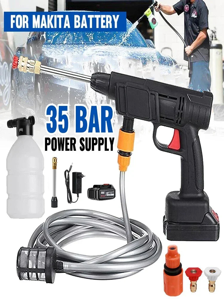 Pistolet nettoyeur haute pression portable, nettoyeur de voiture, machine ¨¤ laver, odor¨¤ eau de jardin ¨¦lectrique, r¨¦glable pour Makita, batterie 24V