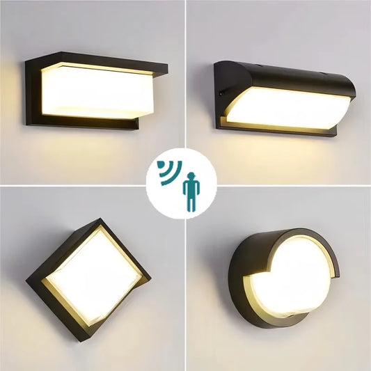LED lumières extérieures capteur de mouvement applique murale extérieure étanche IP65 lampadaire extérieur applique lumières de jardin éclairage extérieur