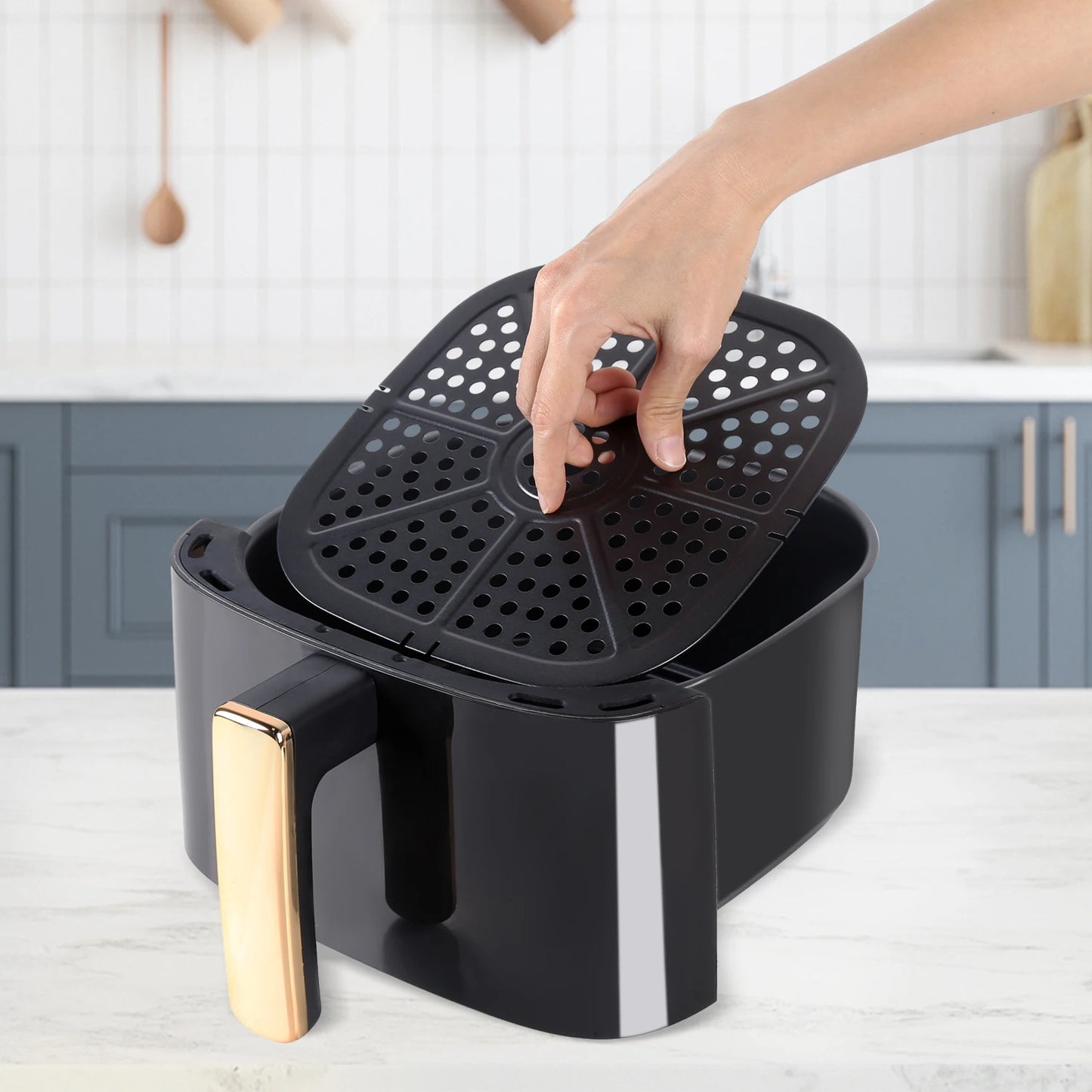 Friteuse ½Ç air sans huile - 5,5L - 1700W - Temp¹Èrature r¹Èglable - FenÄÇtre visible