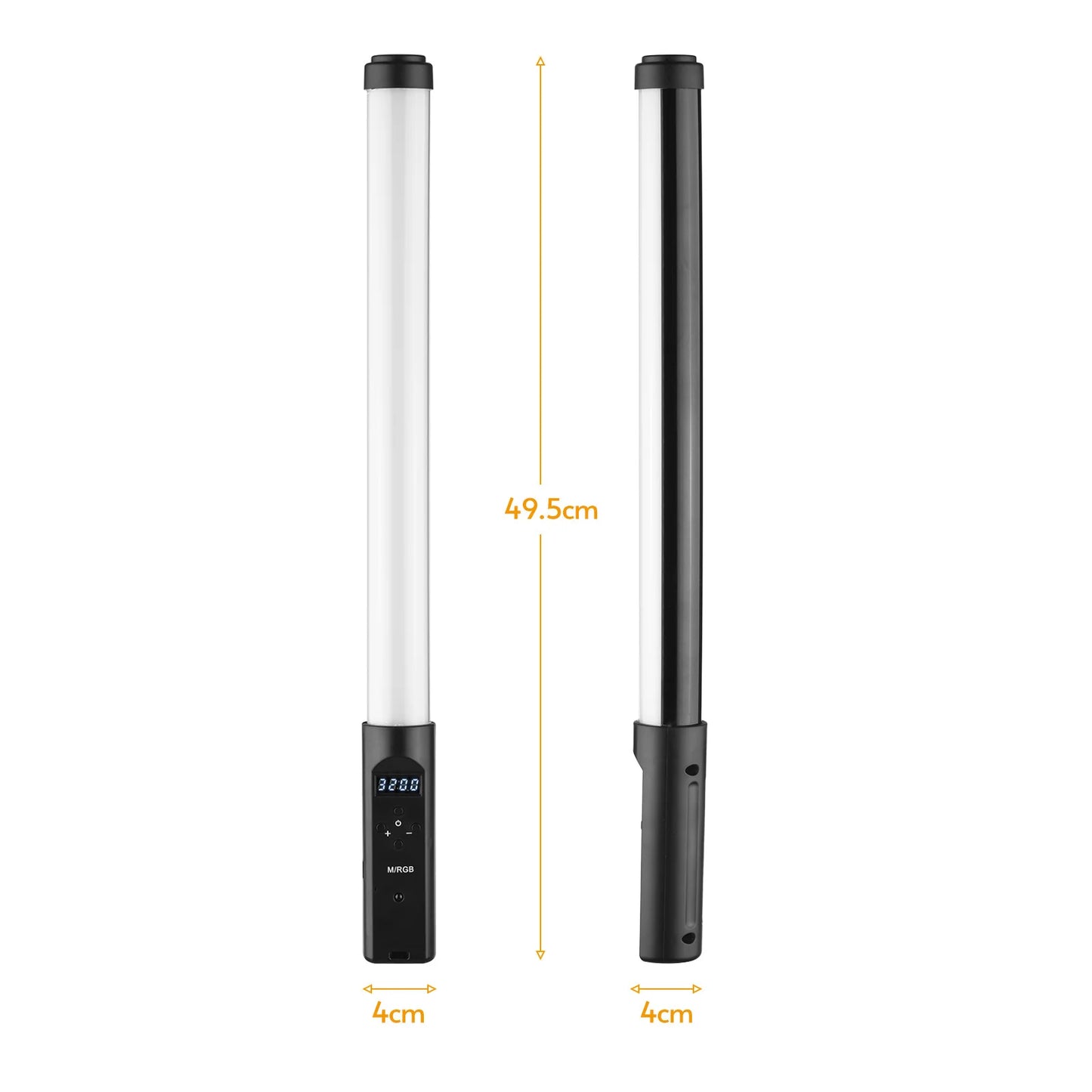 Baguette lumineuse vid¨¦o LED ¨¤ intensit¨¦ variable avec t¨¦l¨¦commande, d¨¦terminer RVB, tube lumineux, Vlog, diffusion en direct, photographie de portrait, 3200K-5500K