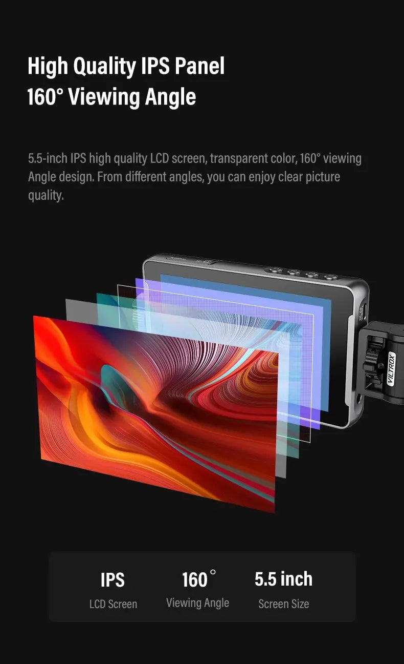 Moniteur de studio avec cam¨¦ra Profismail.com, ¨¦cran tactile, 550 pouces, 5.5x1920, 4K, 30Hz, HDMI, champ 3D, moniteur LUT Director, DC 1080