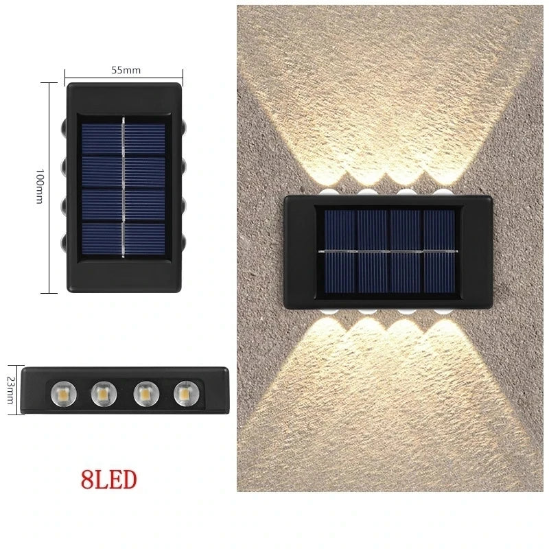 Solaire LED lumière extérieure éclairage solaire capteur lampe lampadaires extérieur jardin décoration guirlande étanche solaire applique murale