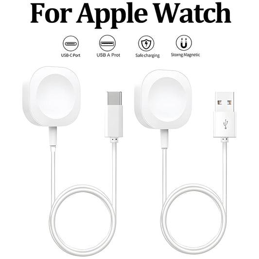 Chargeur rapide USB A magnétique sans fil 2024, pour Apple Watch Ultra série 9 8 7 6 SE Type C, câble de chargement pour iWatch série 5 3 2