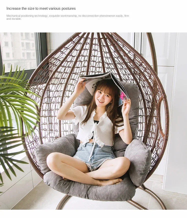 Coussin ¹Èpais de grande chaise hamac, oreiller de dossier, siõ¹ge de balan?oire, grey, Not Removable