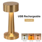 Lampe de Table rétro en métal tactile, décoration pour Bar, Table basse, Restaurant, bureau, veilleuse LED Rechargeable pour chambre à coucher