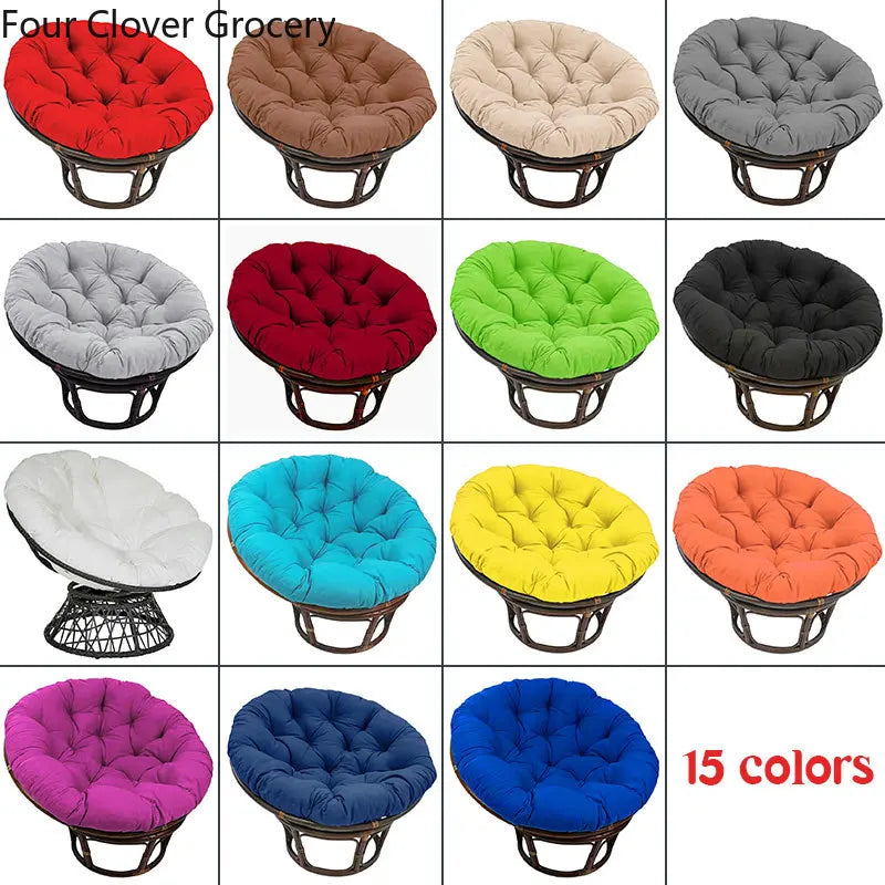 Siõ¹ge de panier de balan?oire en rotin, coussin de remplissage rond, coussin de chaise, panier de jardin, canap¹È relaxant int¹Èrieur et ext¹Èrieur, nouveau, 50x50cm only cushion, marron