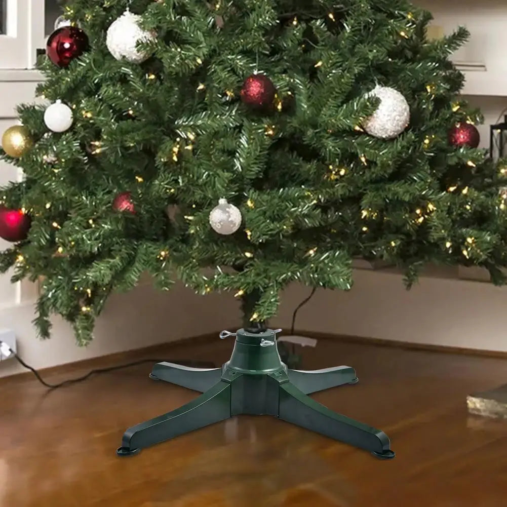 Support d'arbre de No?l ¹Èlectrique, base rotative r¹Èsistante ½Ç 360, support rotatif, d¹Ècoration d'arbre, nouvel an, 66CM EU