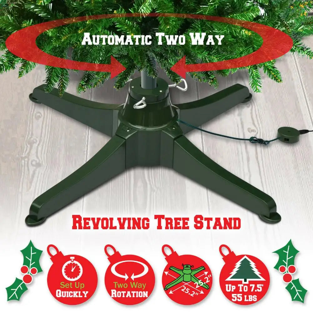 Support d'arbre de No?l ¹Èlectrique, base rotative r¹Èsistante ½Ç 360, support rotatif, d¹Ècoration d'arbre, nouvel an, 66CM EU