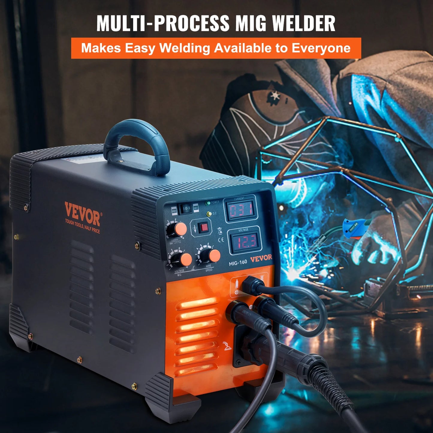 Machine ½Ç Souder 3 en 1 MIG 250 Amp, Soudeur de P¹Èriph¹Èrique MIG TIG 220V, Soudeur de Coque de Levage IGBT DC Inverter