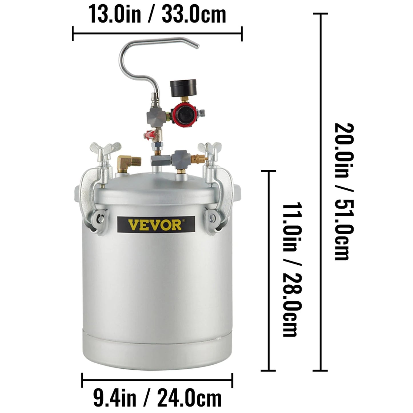 Pulv¨¦risateur de pot de peinture ¨¤ pression, odorpulv¨¦risateur et tuyau, usage domestique, ext¨¦rieur, commercial, pr¨¦cieux, 10l, 2.5 gallons