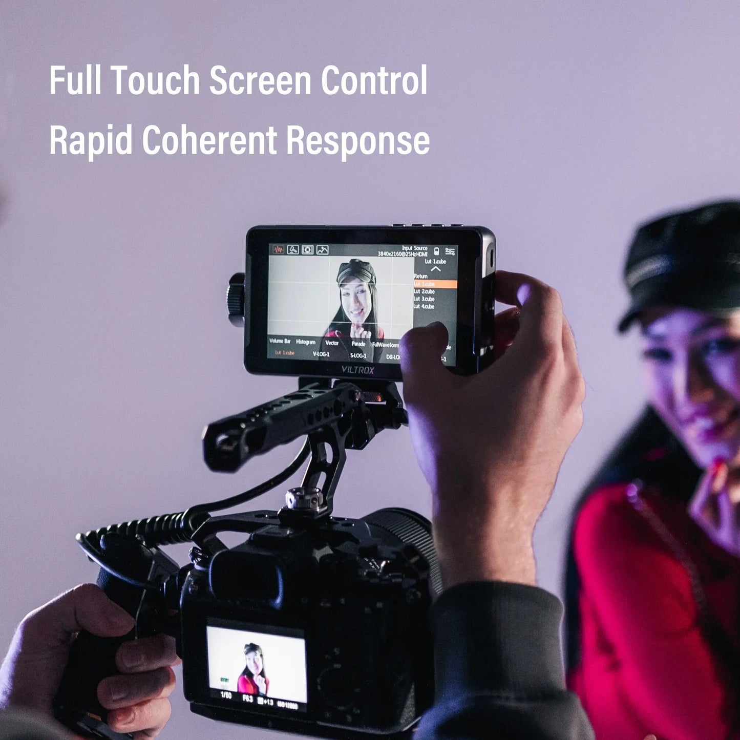 Moniteur de studio avec cam¨¦ra Profismail.com, ¨¦cran tactile, 550 pouces, 5.5x1920, 4K, 30Hz, HDMI, champ 3D, moniteur LUT Director, DC 1080