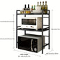 ¨¦tag¨¨re de rangement de cuisine, ¨¦tag¨¨re ¨¤ micro-ondes extensible, ¨¦tag¨¨re ¨¤ ¨¦pices avec crochets, gain de place, convient ¨¤ la cuisine, au placard, au garage et ¨¤ d'autres espaces de rangement