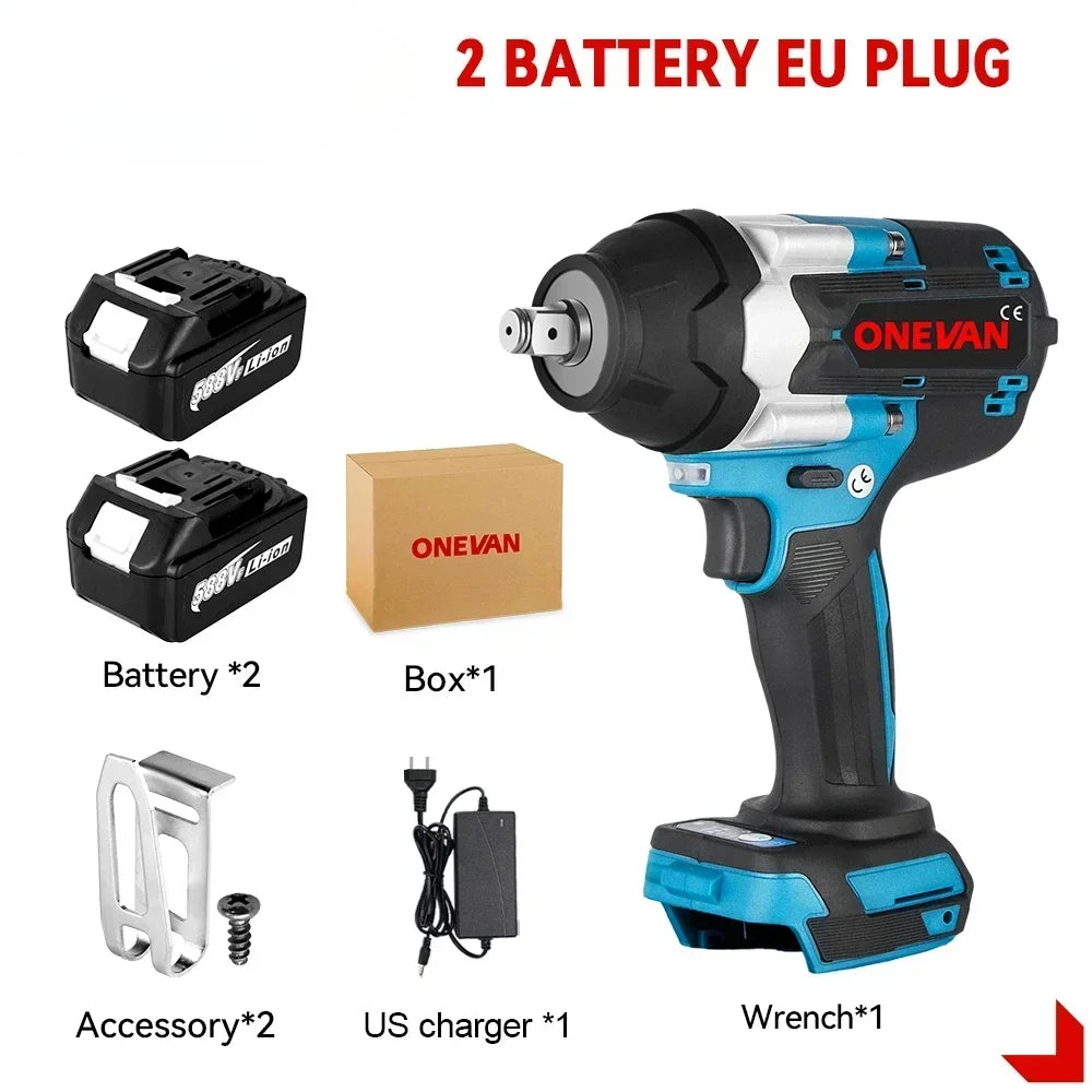 Tournevis ¹Èlectrique sans balais pour batterie Makita 18V, outils ¹Èlectriques sans fil, couple de 1800N.M, 1/2 pouces
