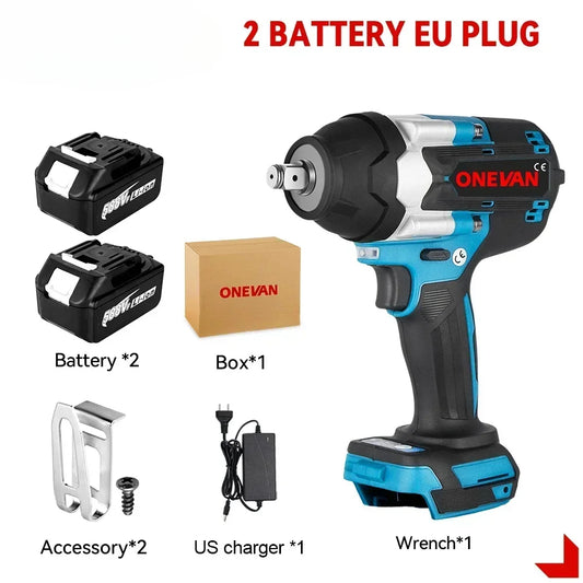 Tournevis ¹Èlectrique sans balais pour batterie Makita 18V, outils ¹Èlectriques sans fil, couple de 1800N.M, 1/2 pouces