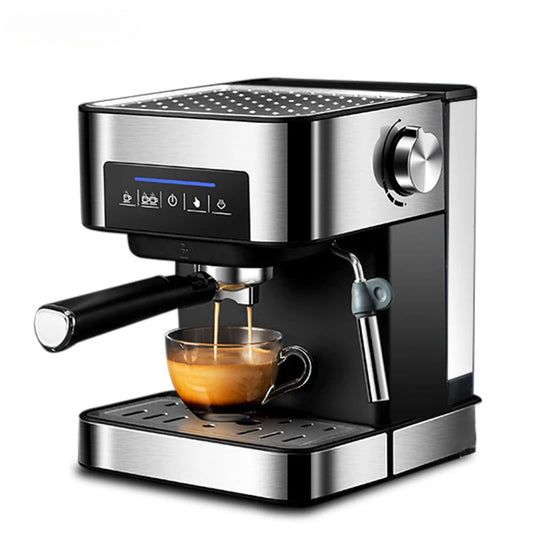 Machine ½Ç caf¹È expresso de type italien, machine avec mousseur ½Ç lait, baguette pour expresso, cappuccino, latte et moka, 20 bars