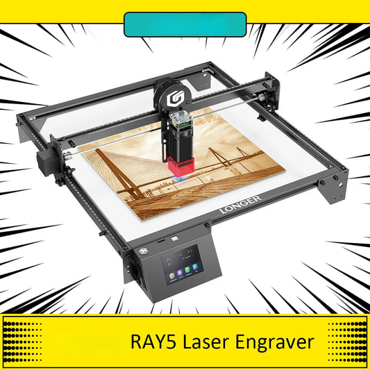 Graveur Laser RAY5 10W, Spot Laser 0.06x0.06mm, ¹Ècran Tactile, Carimplant¹È Hors Ligne, Chipset 32 Bits, Connexion WiFi