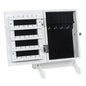 Giantex Petite Armoire ¨¤ Bijoux Miroir Organisateur Armoire de Rangement Bo?te de Comptoir avec Support (Blanc)