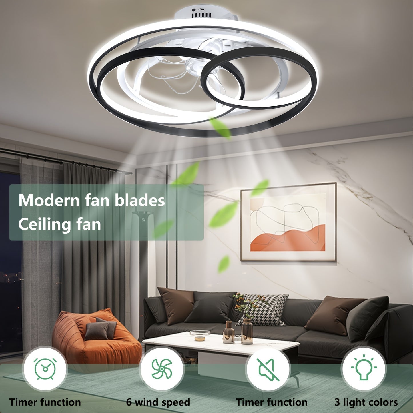 Ventilateurs de plafond avec lumi¨¨res LED