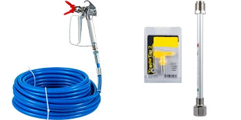 Kit de tuyau de pulv¨¦risation de peinture sans air, tube en fibre haute pression, rallonge de 8 ", plus r¨¦cent, 50 pieds, 3600psi