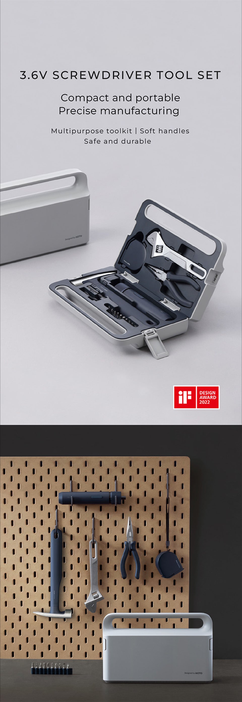 Tournevis sans fil pour la salle de bain, kit d'outils de bricolage, bo?te ¨¤ outils ¨¦lectrique pour l'entretien domestique, TO 3.6V