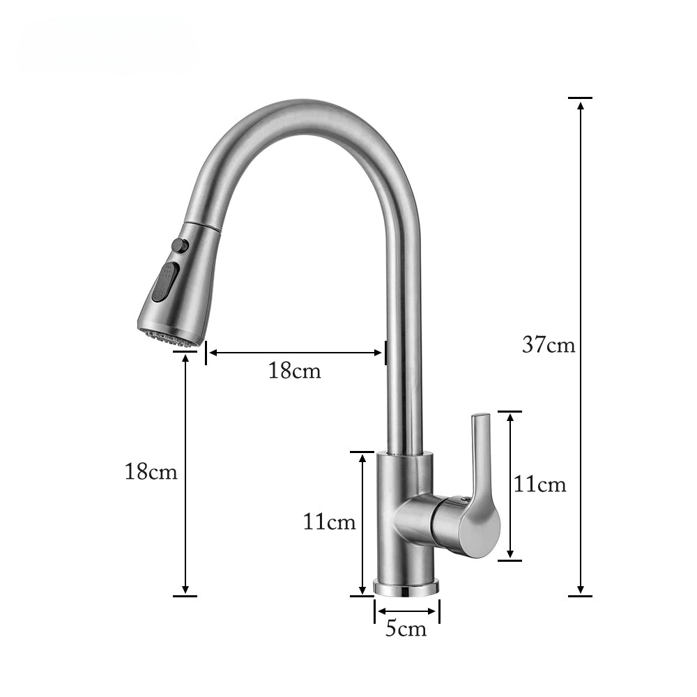 Robinet de cuisine noir ¨¤ nervures pour ¨¦vier de centre commercial, pulv¨¦risateur ¨¤ jet de d¨¦gradbross¨¦, t¨ºte chrom¨¦e