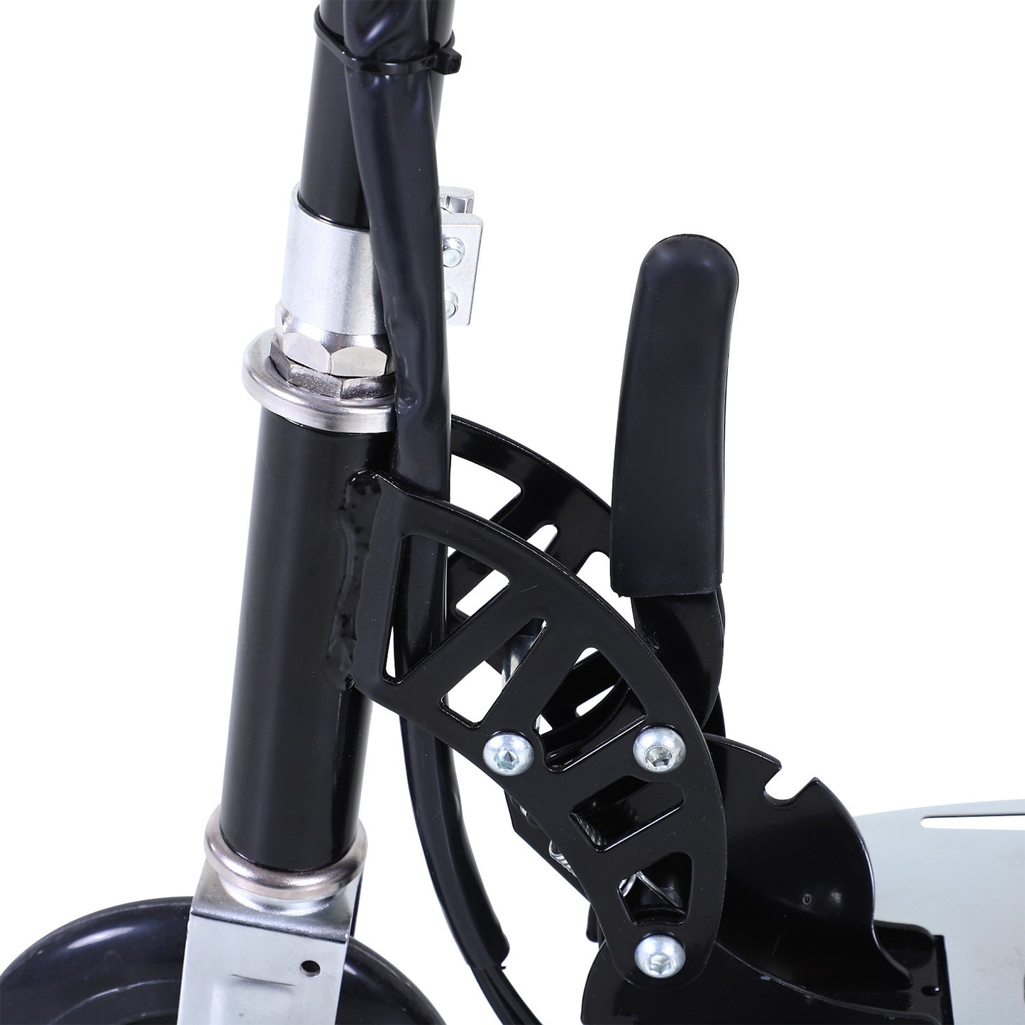 Trottinette ¨¦lectrique 120 W pliable pour enfant de 7 ¨¤ 12 ans hauteur guidon et selle r¨¦glable 10 Km/h max. noir