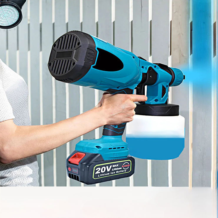 Pistolet ¨¤ peinture ¨¦lectrique sans fil, pulv¨¦risateur de peinture, a¨¦rographe de rev¨ºtement en acier pour meubles automobiles, pulv¨¦risateur de peinture facile, batterie 18V, 800ml