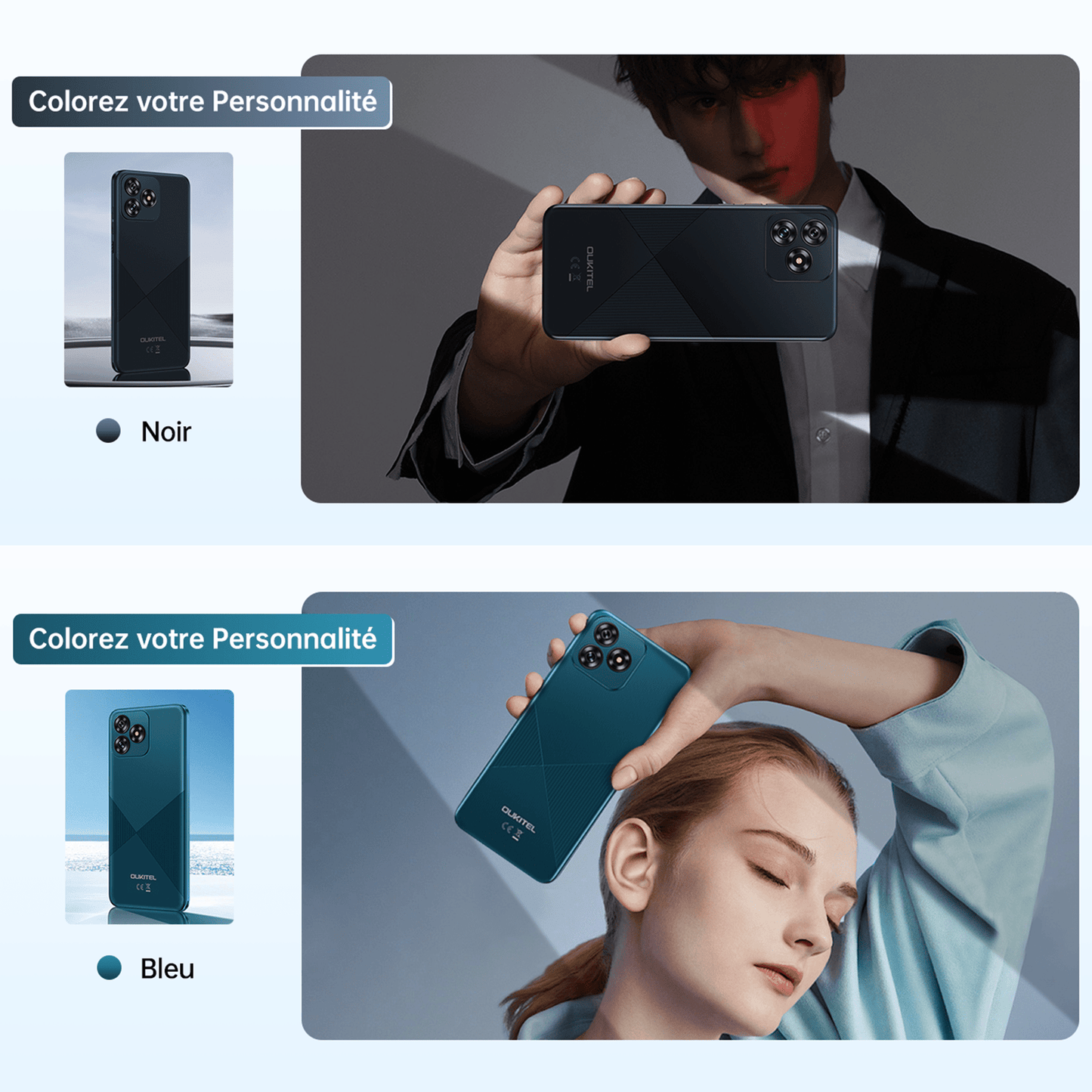 T¨¦l¨¦phones mobiles C53 2024, 6.6" HD+ Waterdrop Screen Android 14 t¨¦l¨¦phone, smartphone 4300mAh, 8GB + 64GB/1TB Octa Core, appareil photo principal 13MP, 4G Dual SIM Free d¨¦verrouill¨¦, Face ID/GPS/3.5mm Jack