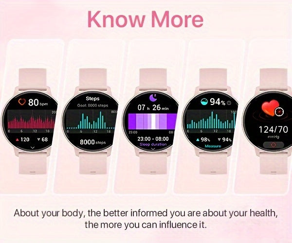 Cadeau de montre intelligente pour femmes, écran tactile complet de 1.39 pouce, montre d'appel intelligente avec réponse et appel pour iPhone et téléphones Android, notification de message, suivi de la forme physique, podomètre, distance, calories, plus d