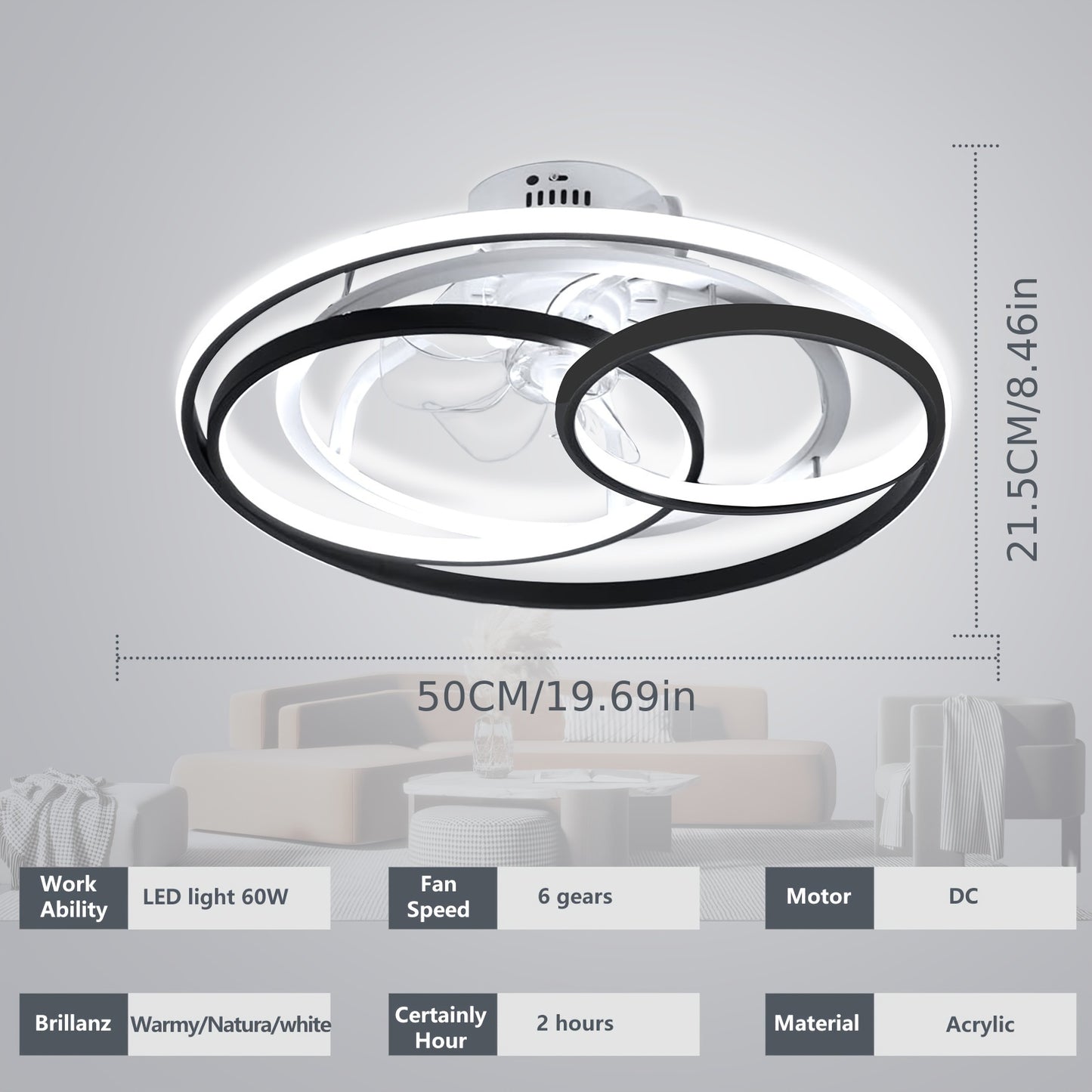 Ventilateurs de plafond avec lumi¨¨res LED