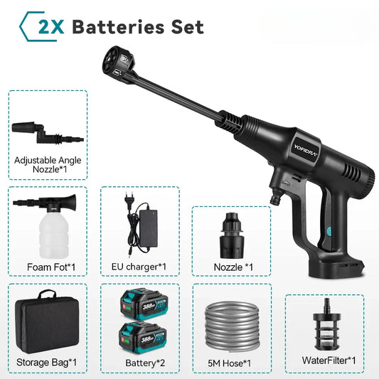 Pistolet ¨¤ eau haute pression sans balais, lave-auto, 6 en 1, livres, lavage de jardin, odorpulv¨¦risateur pour Makita, batterie 18V, 200 bars