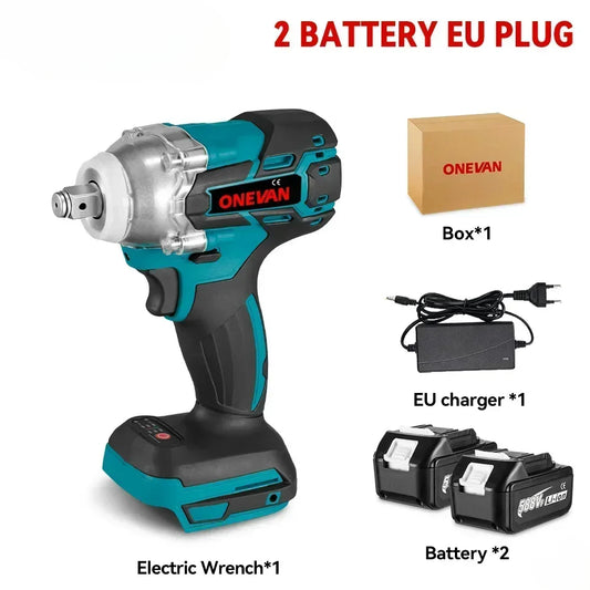 Tournevis ¹Èlectrique Sans Fil 520N.M cle a choc, visseuse sans fil,Outil de R¹Èparation de Voiture pour Batterie makita 18v outils, 1/2 Pouces