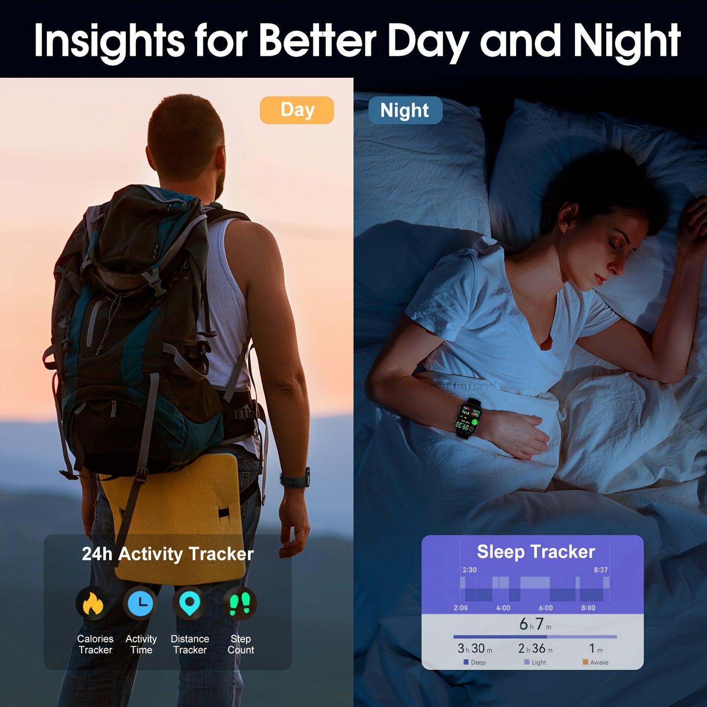 Montre connect¨¦e pour hommes/femmes avec appels sans fil et alertes de messages, montre de fitness avec ¨¦cran tactile HD de 1.85 pouce, 120+ modes sportifs, r¨¦ception/¨¦mission d'appels.