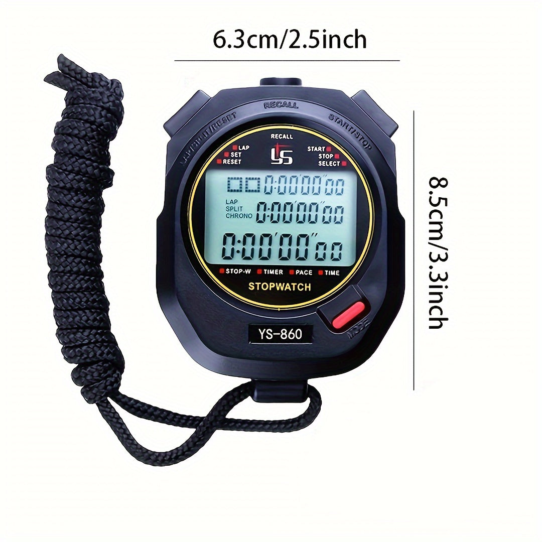 Chronom¨¨tre num¨¦rique de pr¨¦cision avec fonction de sauvegarde des donn¨¦es, mode silencieux, fonction d'arr¨ºt et sifflet pour les sports et la remise en forme