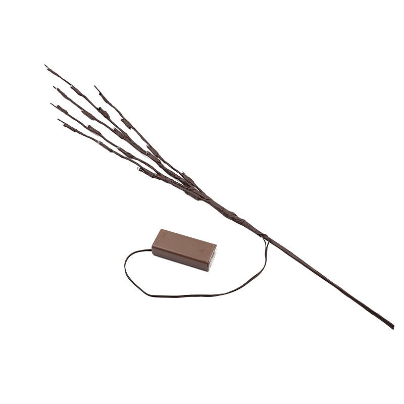 Branche lumineuse LED blanc chaud, branches lumineuses ¨¤ piles, remplissage de vase, brindille de saule, branche ¨¦clair¨¦e 76,2 cm, 20 LED pour d¨¦coration de f¨ºte de No?l ¨¤ la maison, utilisation