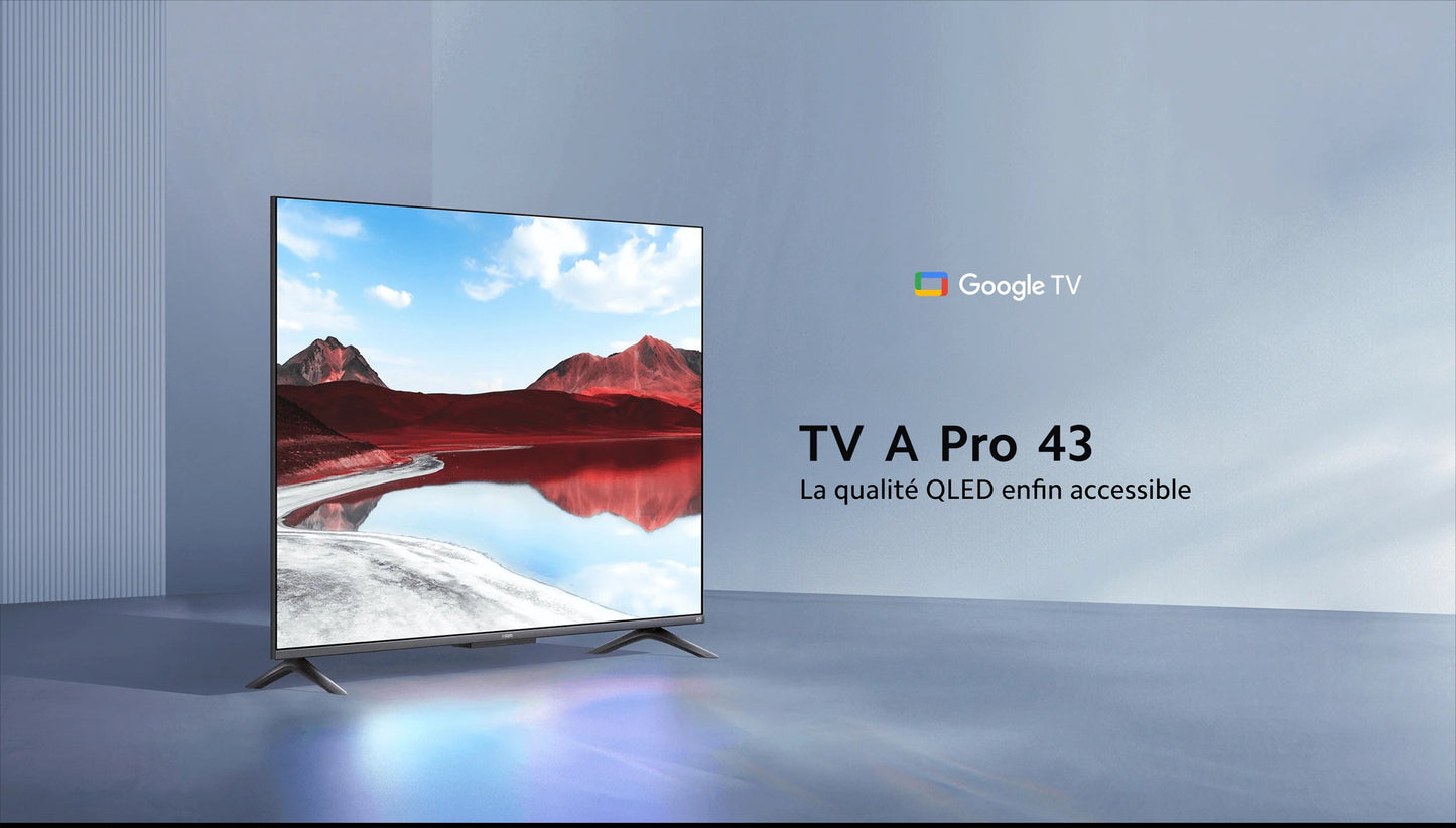 TV A Pro 43 2025 | ¨¦cran QLED 4K lumineux aux couleurs pr¨¦cises, Finition m¨¦tallique haut de gamme avec cadre ultra-fin, Son immersif avec Dolby Audio?