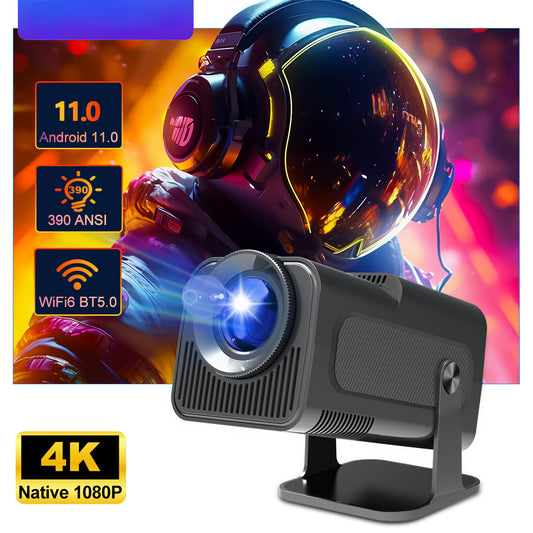 Projecteur portable Android 11, 4K, natif 1080P, 390ANSI, HY320, touristes, Wifi6, BTpig, cin¨¦ma 1920*1080P, prostate ou am¨¦lior¨¦ HY300