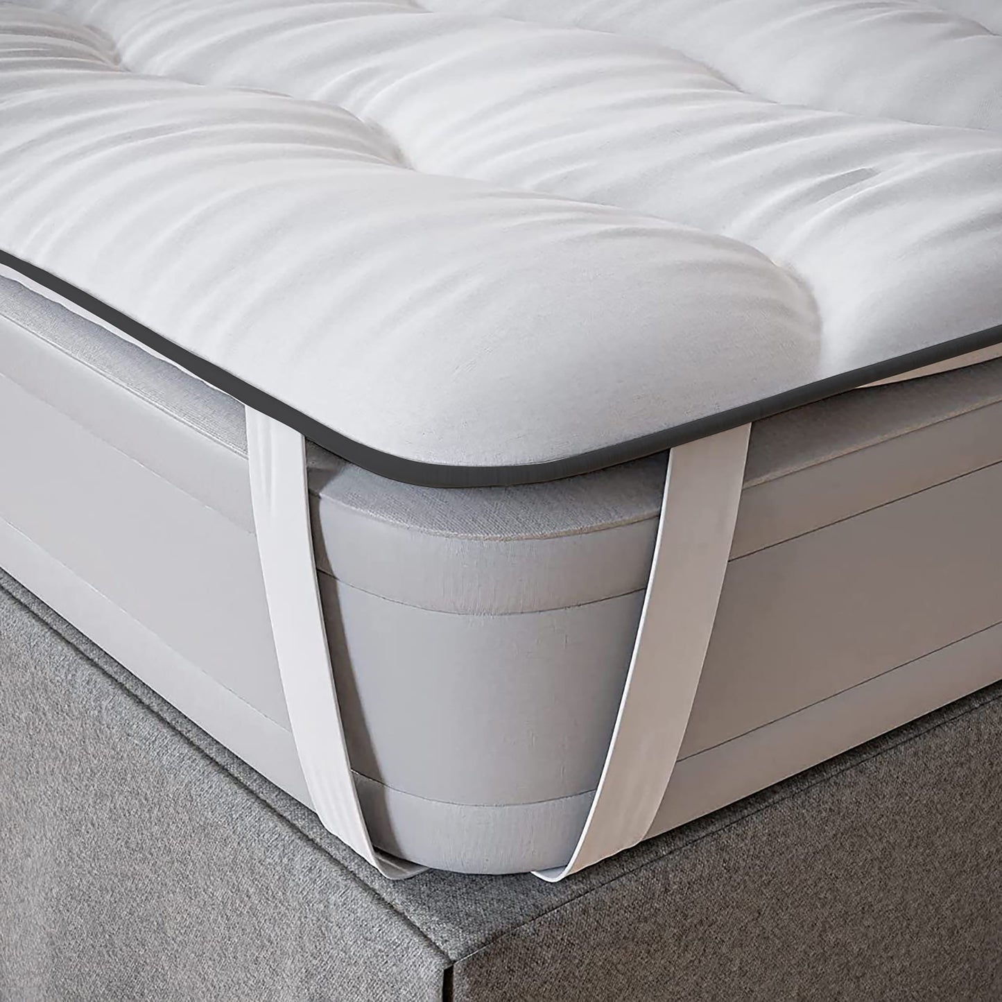 Surmatelas Moelleux Vague en Microfibre - Confort Sup¨¦rieur, Respirant et Anti-Acarien - Id¨¦al pour Matelas 2 Places, Clic Clac, BZ£¬140 x 190 cm