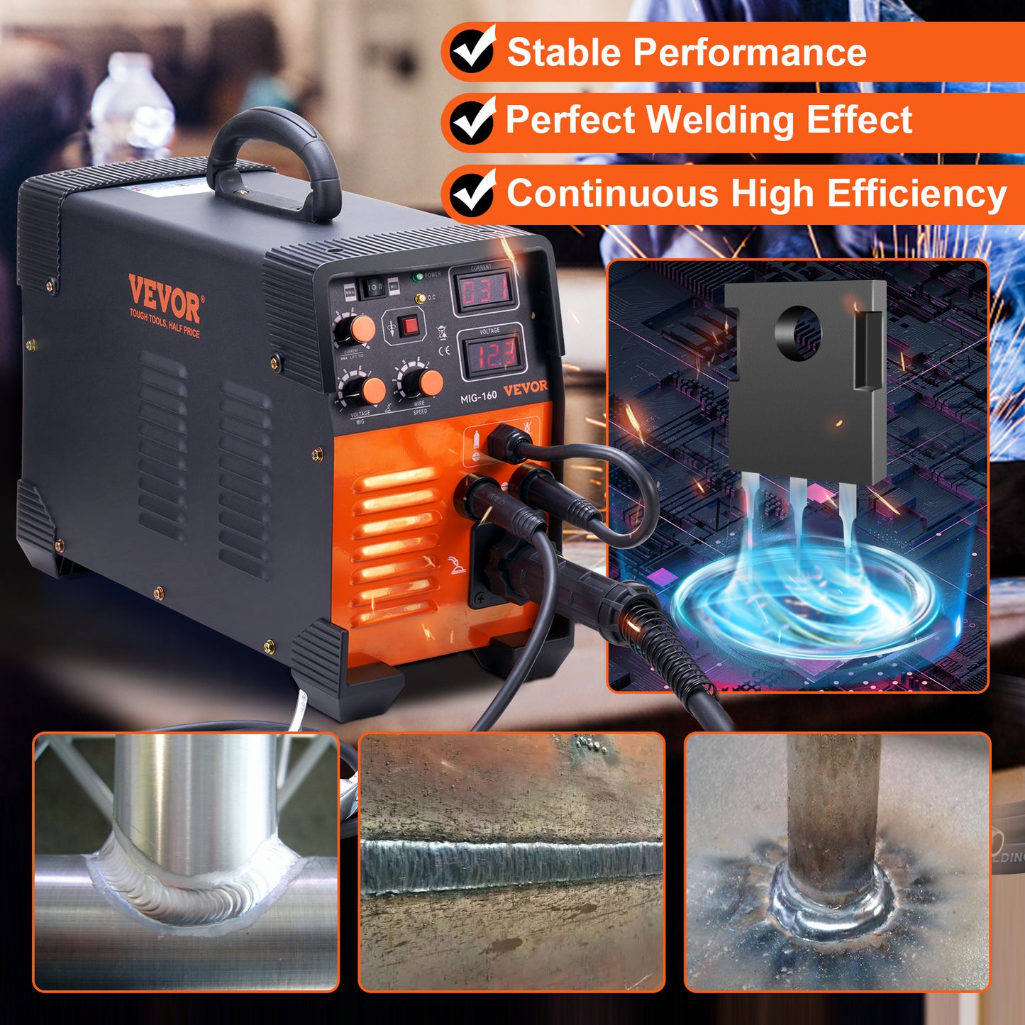 Machine ½Ç Souder 3 en 1 MIG 250 Amp, Soudeur de P¹Èriph¹Èrique MIG TIG 220V, Soudeur de Coque de Levage IGBT DC Inverter