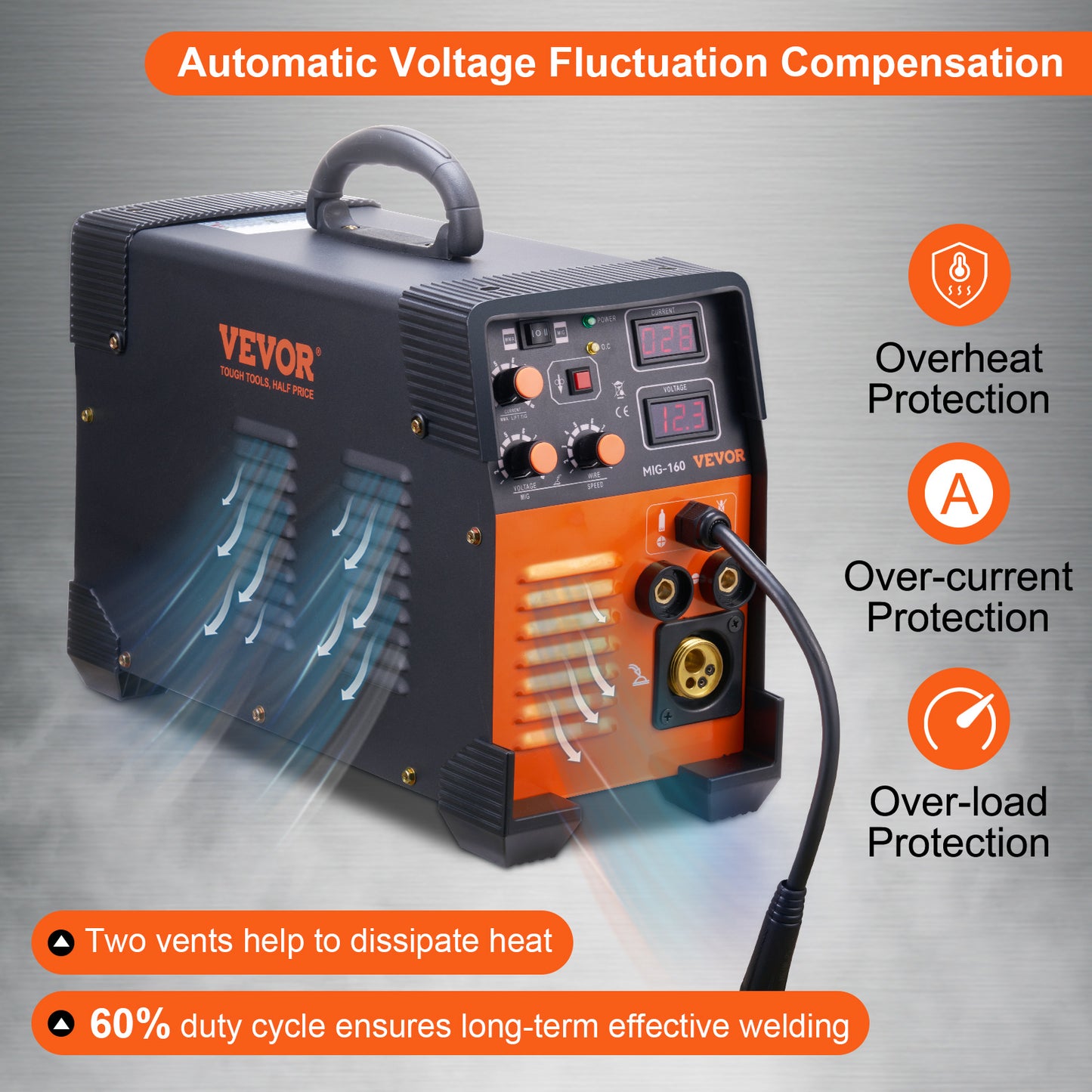 Machine ½Ç Souder 3 en 1 MIG 250 Amp, Soudeur de P¹Èriph¹Èrique MIG TIG 220V, Soudeur de Coque de Levage IGBT DC Inverter